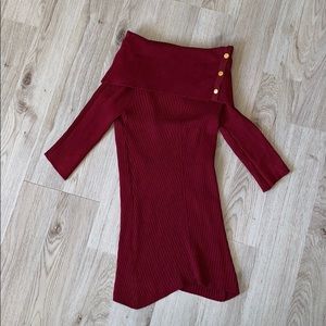 Red Fitted & Stretchy Shirt